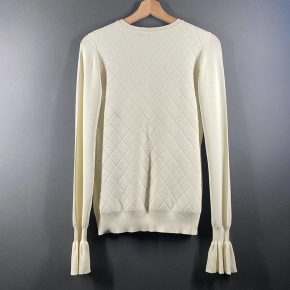 Opening Ceremony Pattern Flare Cuffs Ivory Sweater - Picture 8 of 15